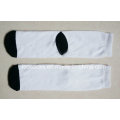 Blanko-Polyester-Socken für Sublimtion mit schwarzem Boden